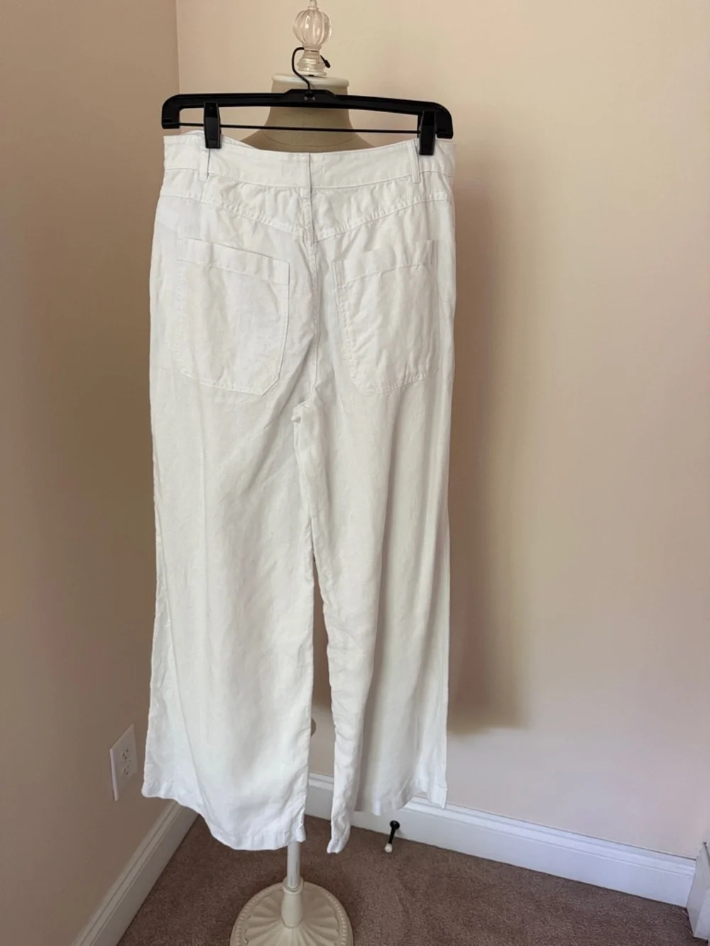 Madewell White Wide-Leg Linen Pants - Picture 2 of 4